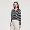 FivePlus Women's Striped Hooded Knit Cardigan