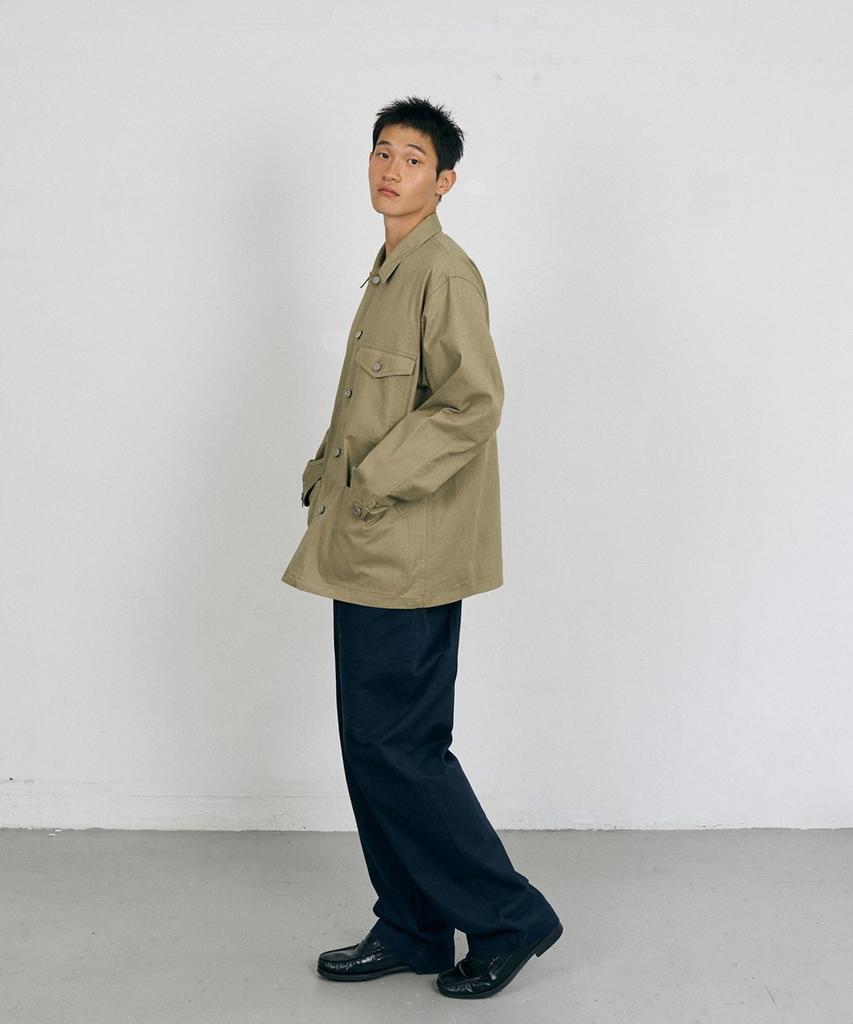 HAVE HAD Twill Cotton Chore Jacket (Light Khaki)