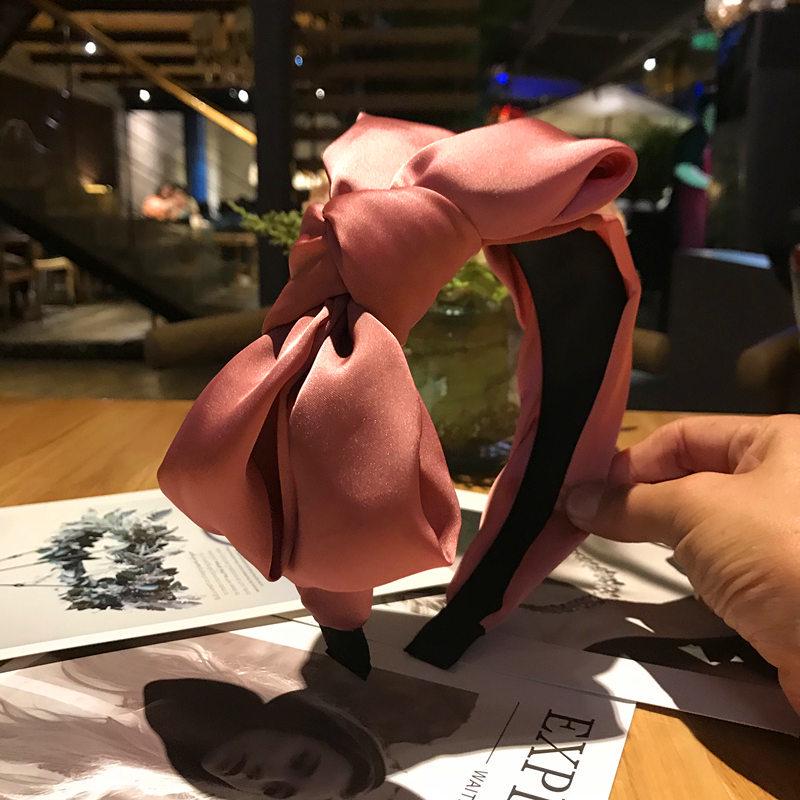 

Проста пов язка для волосся з бантиком для жінок однотонна вузлова обруч для волосся широка пов язка на голову корейські аксесуари для волосся головний убір для дівчаток Size fits all