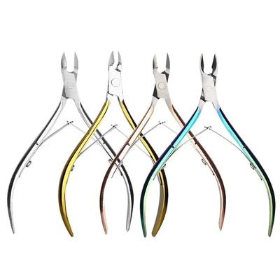 Tesoura de Cutícula para Unhas de Aço Inoxidável Pinça Manicure Cortador Removedor de Pele Morta Pinça Pedicure Aparar Alicate Bico de Águia