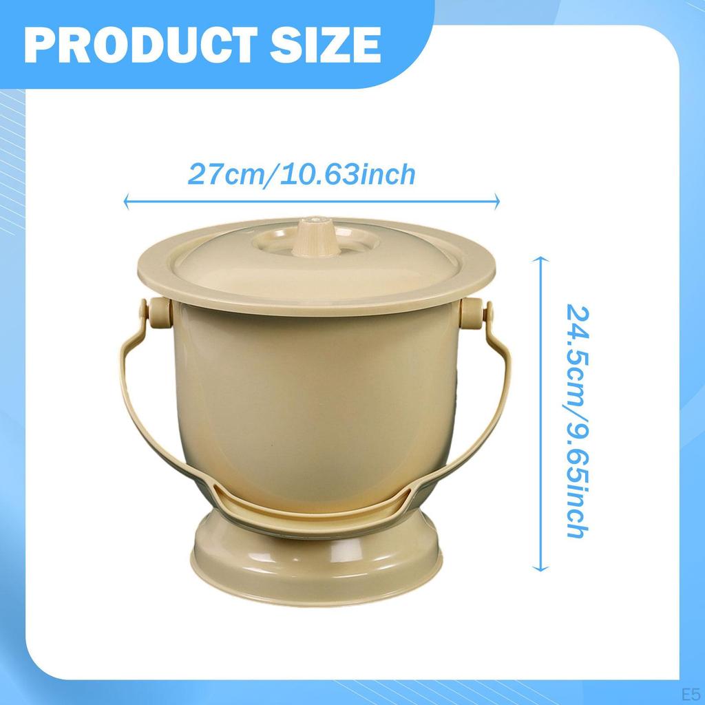 Bedside Urinal Potty Pot Household Portable Toilet, Spittoon with Lid for Adults