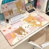 Lovely Kawaii Cartoon Mouse Mat Pink Rilakkuma Office Computer Desktop Mouse Pad Anime Gaming Cute Mousepad Nonslip Table Mat