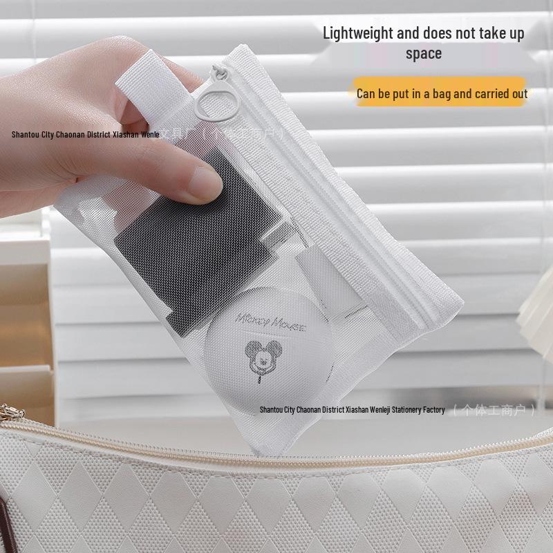 Transparent Mesh Large Capacity Portable Storage Bag with Card Holder for Cables & Earphones