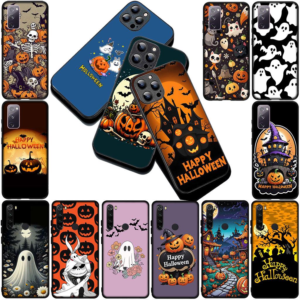 Little Ghost With H-Halloweens Pumpkin Phone Cover for Xiaomi Poco C75 C65 C71 C85 X7 X6 M7 F7 F8 Ultra F6 Pro Soft Case