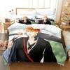 Anime Bleach Duvet Cover Set Single Twin Full Queen King Size Comforter Decorative Bedding Set with Zipper for Girls Boys Kids