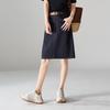 SOFSIL Women's High-Waist Denim Slit Skirt