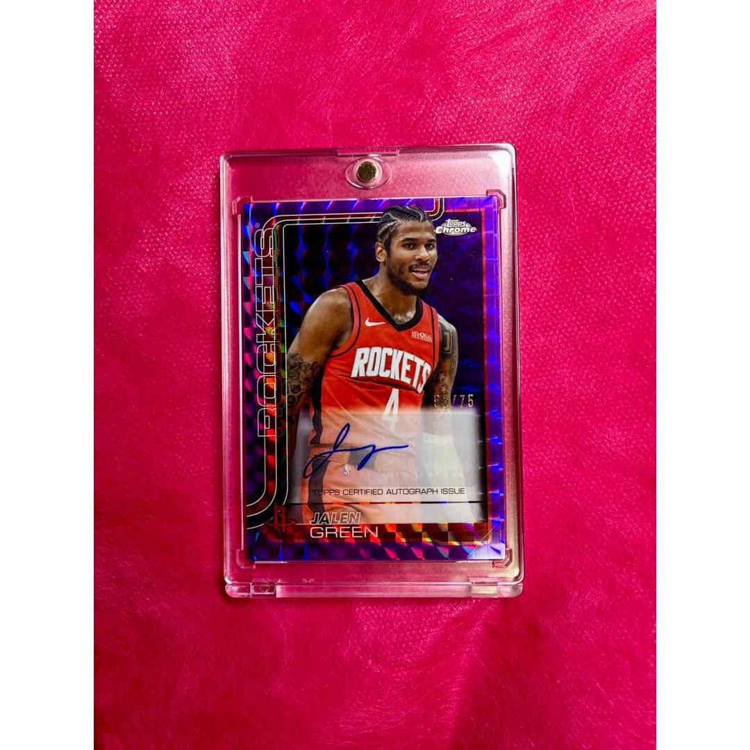 Used Topps chrome Jalen Green auto purple /75