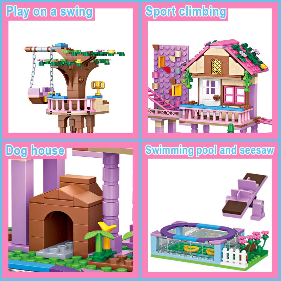 DIY MOC Creative Building Blocks 3D Forest Animal Villa Architecture Model Street View Home Decor Perfect Holiday Gift