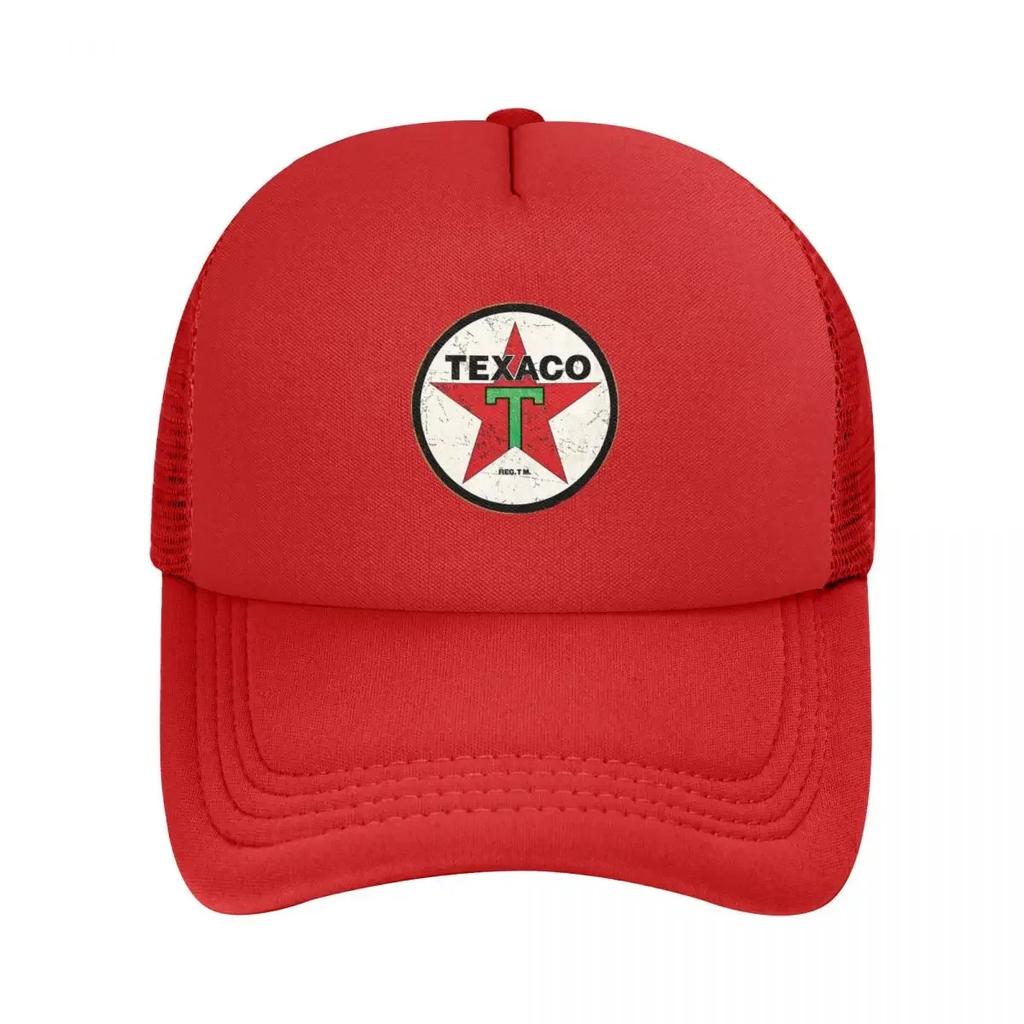 Texaco Distressed Sign Mesh Baseball Caps Snapback Fashion Baseball Hats Breathable Casual Casquette Outdoor Unisex