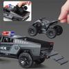 1/24 Tesla Cyber Trucks Alloy Pickup Car Model Diecast Metal Toy Off-road Vehicles Car Model Simulation Sound and Light Kids Gift