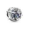 New 2024 925 Sterling Silver Plated Blue Pave Series Star Owl Butterfly Moon Pendant Diy Jewelry Bead Fit European Bracelet