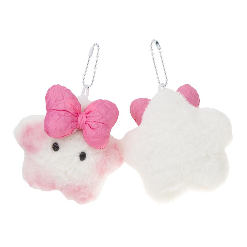 Squeaking Plush Toy Pink Bowknot Capibara Pendant Soft Stuffed Doll Keychain Car Key Ring Backpack Bag Decor Kid Gift
