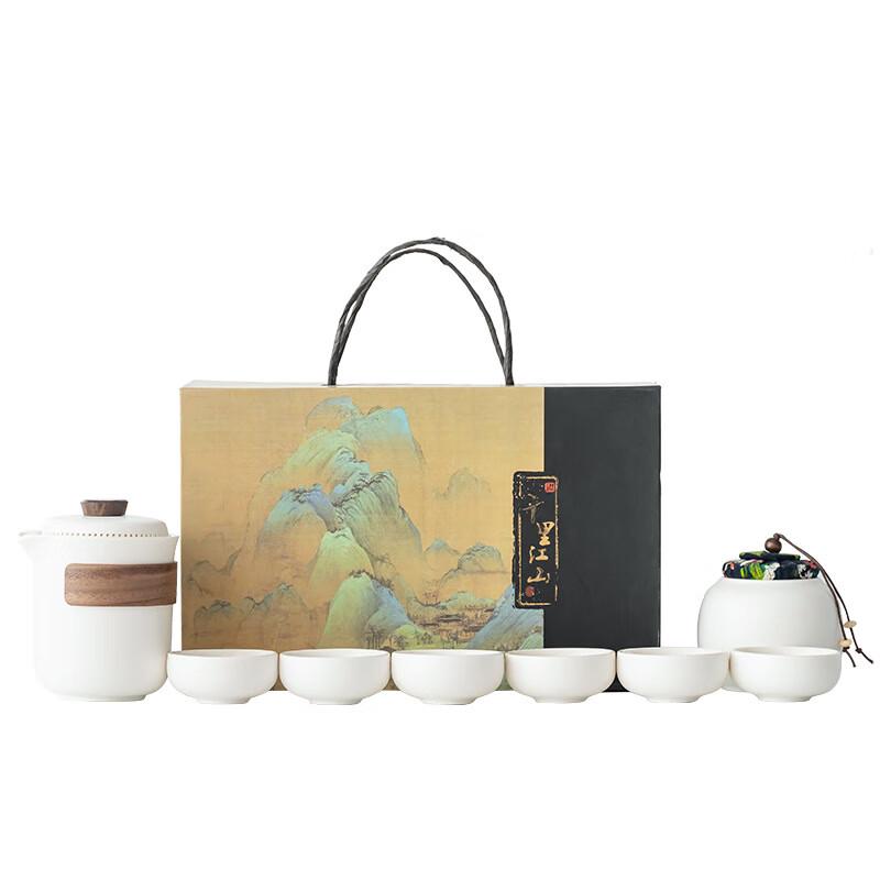 Chaxun Lingxue Coarse Pottery Blue Tea Set