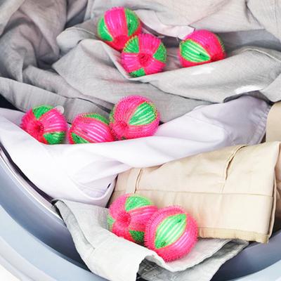 2Pcs Clothes Laundry Balls Reusable Vivid Color Labor-saving Effective Multipurpose Remove Hair Plastic Washing Machine Lint Remover Balls Catchers