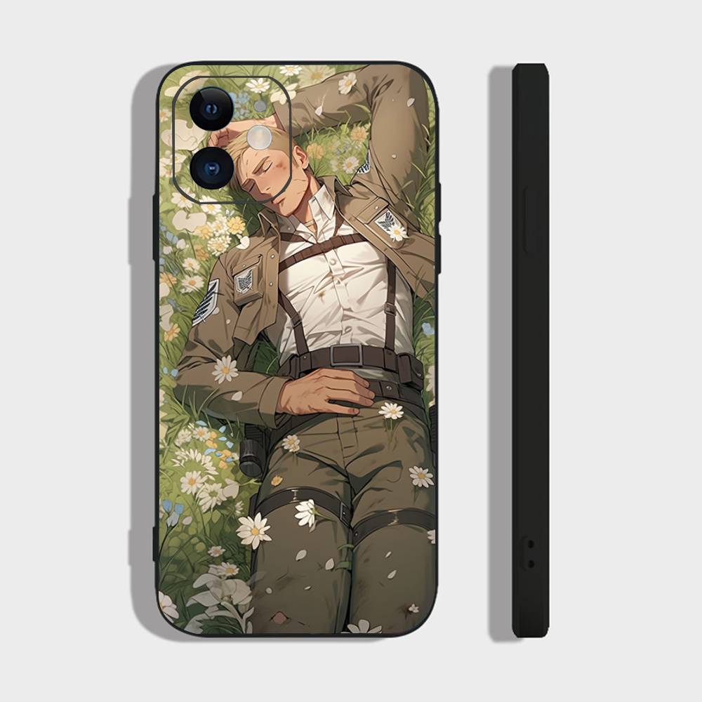 Erwin Smith Anime Phone Case For IPhone 17 Air 16 15 14 13 Pro Max 11 12 Black Silicone Cover