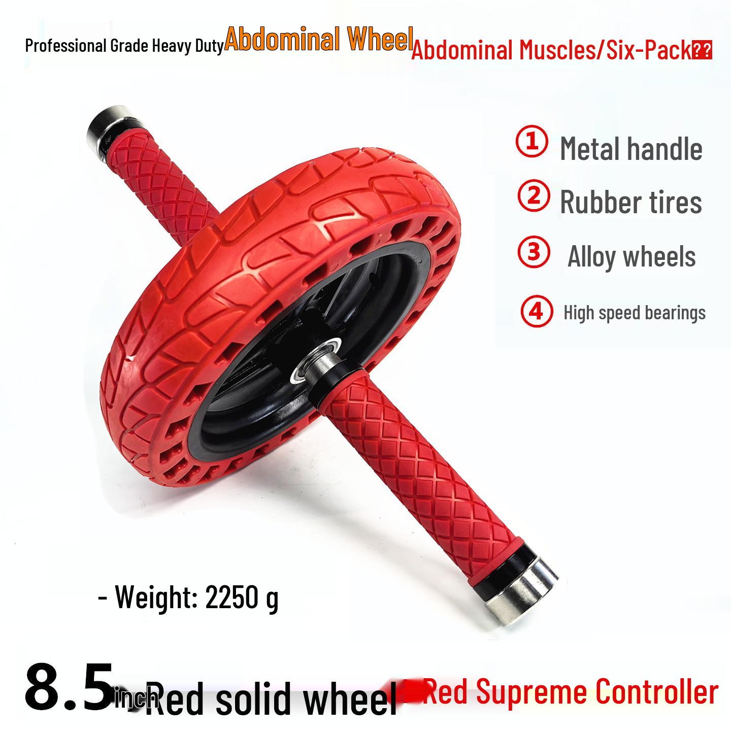 Silent Single-Wheel Ab Roller for Men & Women - Beginner Fitness Equipment for Crunches and Abs Exercises