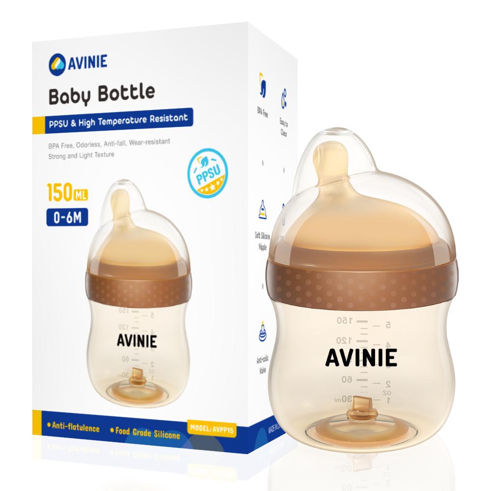 

150 мл/260 мл Портативная детская бутылочка PPSU Бутылочка для кормления Защита от удушья Защита от колик Детские ударопрочные бутылочки Бутылочка для новорожденного Не содержит БФА