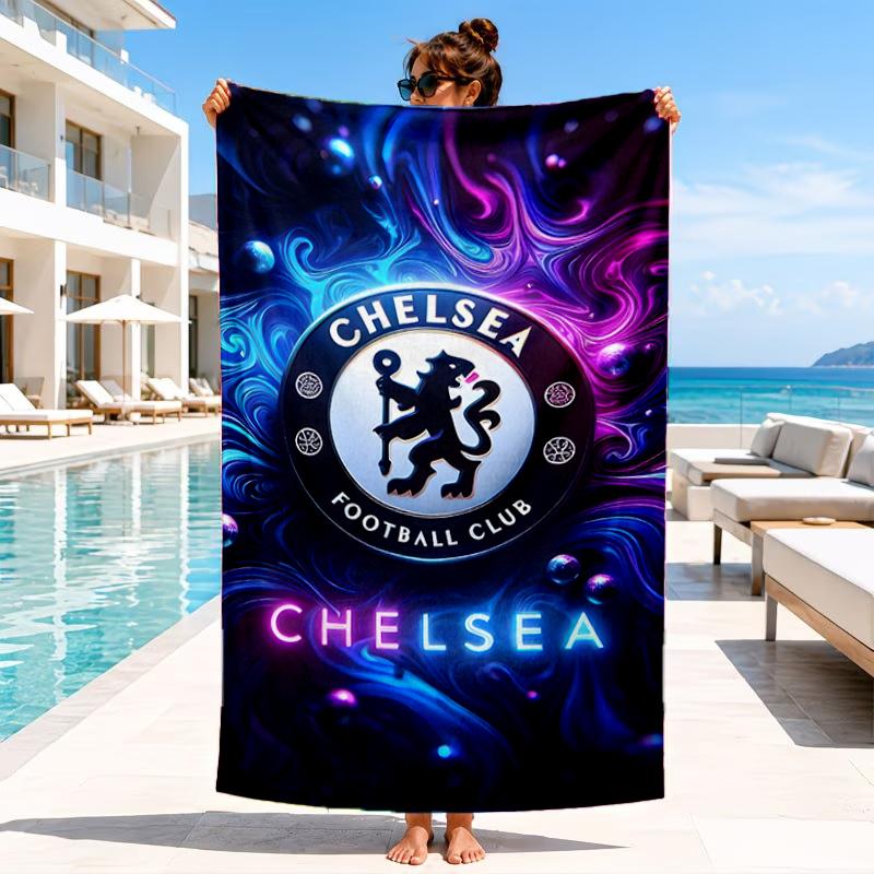Football Club Emblem lion Beach Towel, Microfiber Beach Towel, Perfect For Pool, Beach, Travel, Home Decor Beach Party Fan gifts