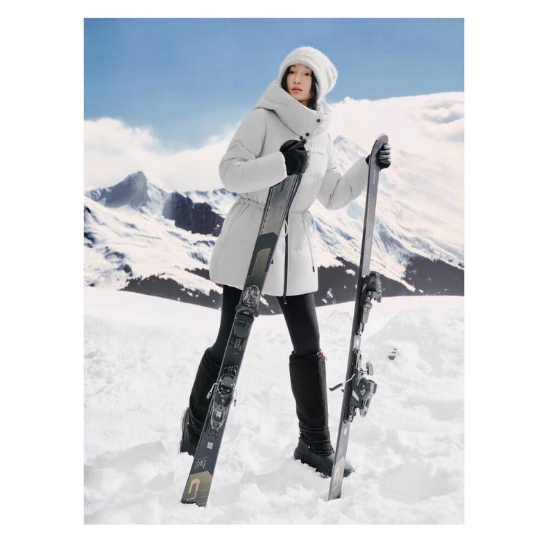 Annacoco Women's Cinch-Waist Puffy Duck Down Jacket