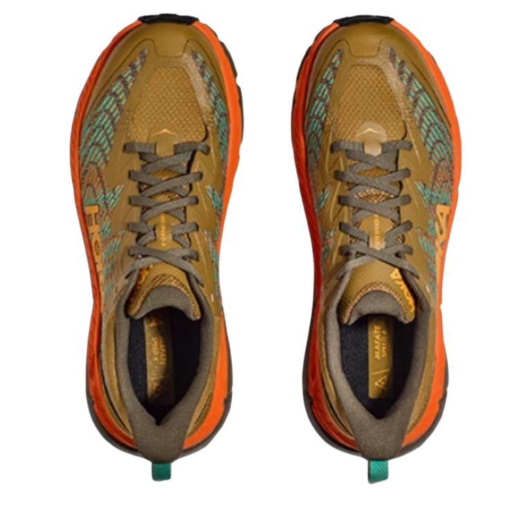 Hoka One One Mafate Speed 4 Comfortable Sports Non-Slip Low-Top Trail Running Shoes Men sneaker Pumpkin 1129930-AQL