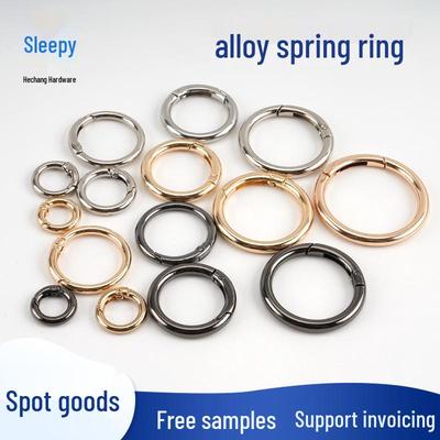 Spring Ring Zinc Alloy Handbag Buckle - Large Round Hook for Jewelry & Accessories
