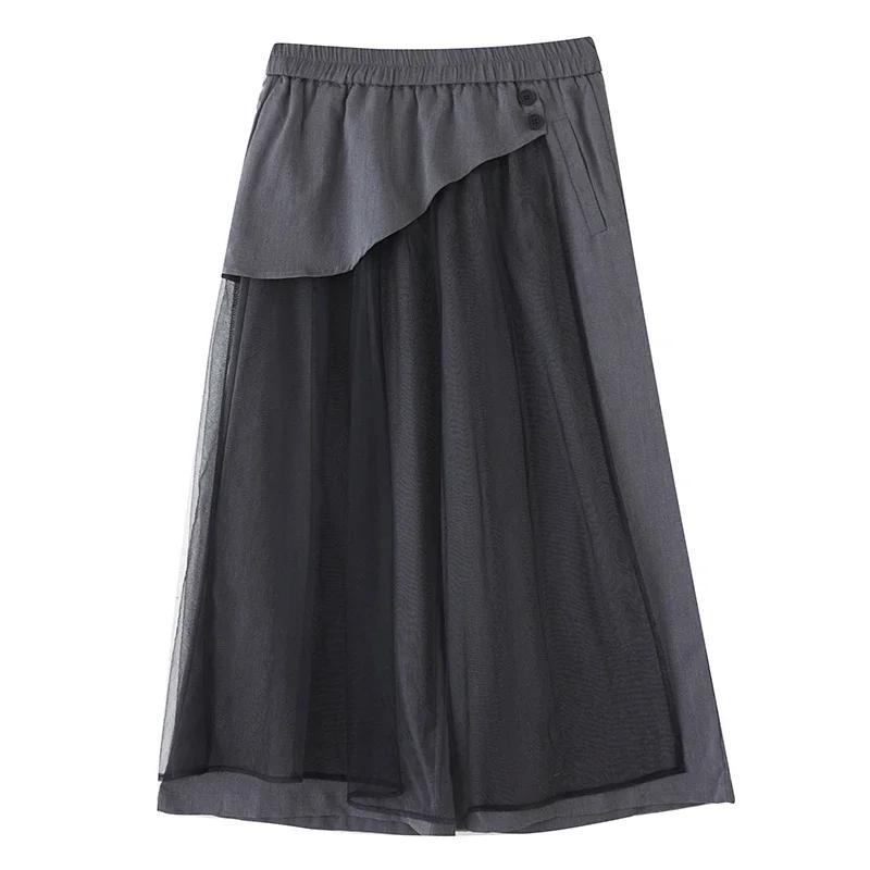 XITAO Mesh Casual Wide Legs Pant ZMY1342
