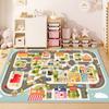 Children Traffic Road Play Living Room Carpet Decoration Home Non-slip Soft Rug Bedroom Bedside Foldable Plush Floor Mat Tatami