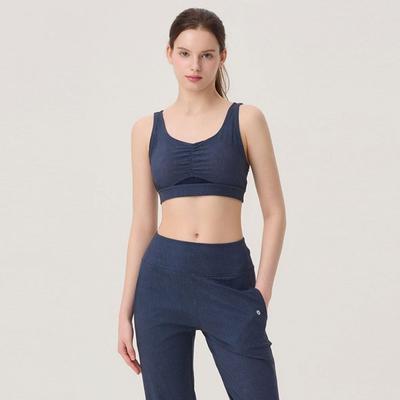 Euro Jersey Indigo Denim Print Bra Top Htwtb5i07t