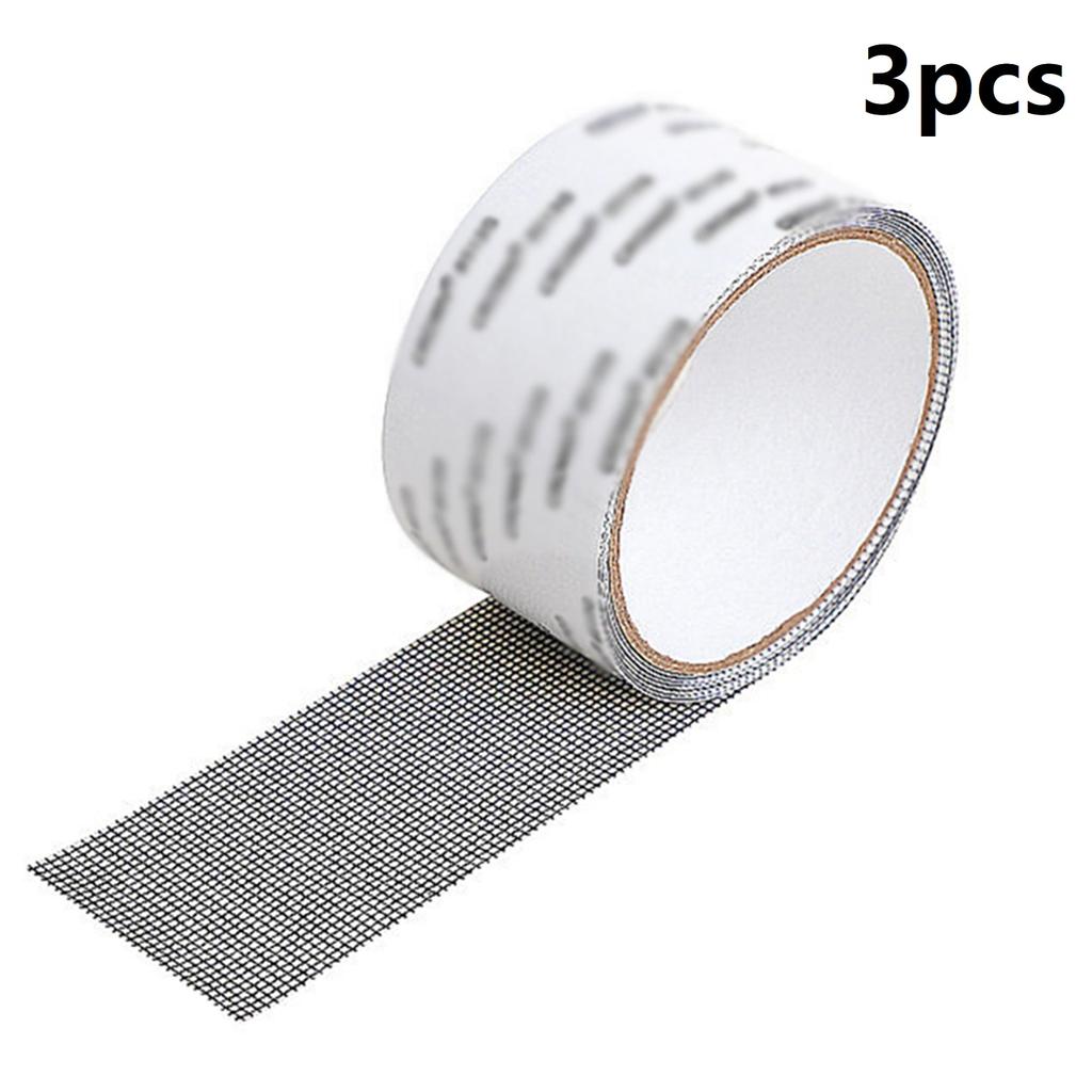 3pcs Window Screen Repair Tape Self Adhesive Mesh Tape Net Door Fix Patch Anti Insect Mosquito Mesh Broken Holes Repairing