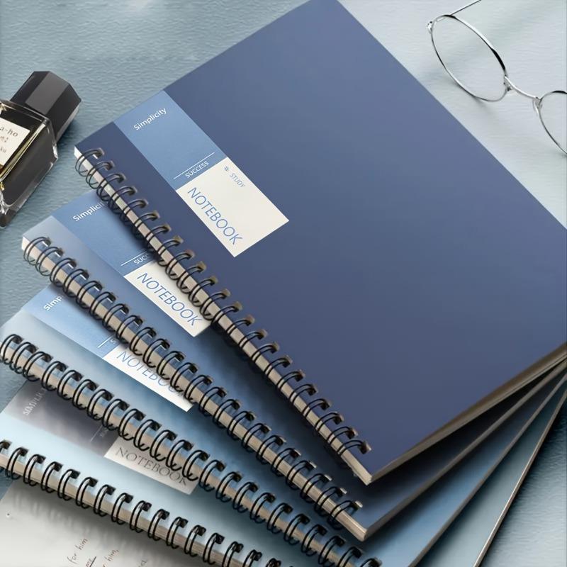 Cuaderno A5 Grueso de Espiral de 20.57X14.22 Cm, Libreta Simple Azul, Libro de Hojas Sueltas, Cuaderno de Ejercicios de 40 Páginas