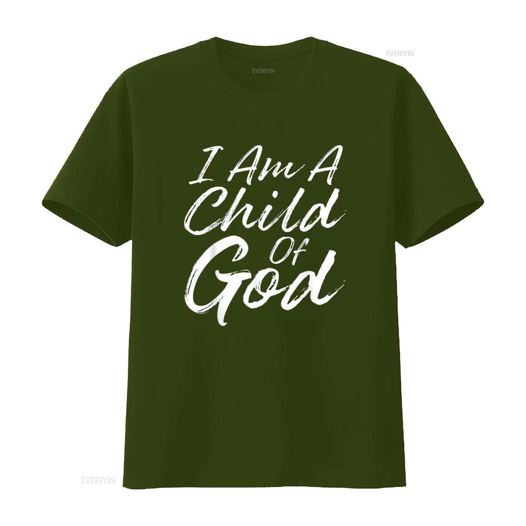 Womens I Am a Child Of God T Shirt Godly Christian Faith Black X Large vintage Washed fashion Stretched Comfortable Stylish
