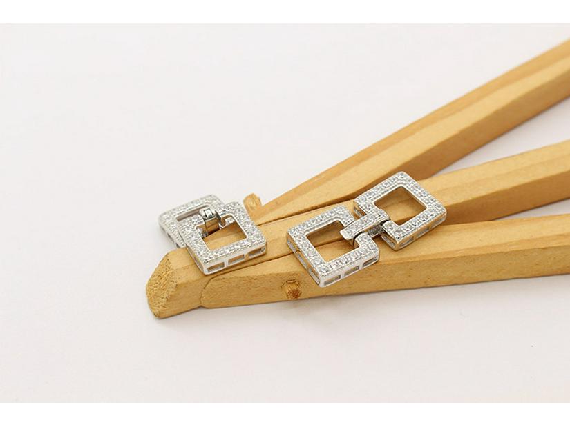 

Ожерелье из стерлингового серебра 925 пробы с цирконом и застежка для браслета из жемчуга «Сделай сам» Silver Plated Platinum