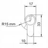 Lock Insert With Knob 3530 Mm Brass 3 Keys