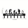 Iron Wall Hooks Set: Arctic Bird Design Key Coat Rack for Door Balcony