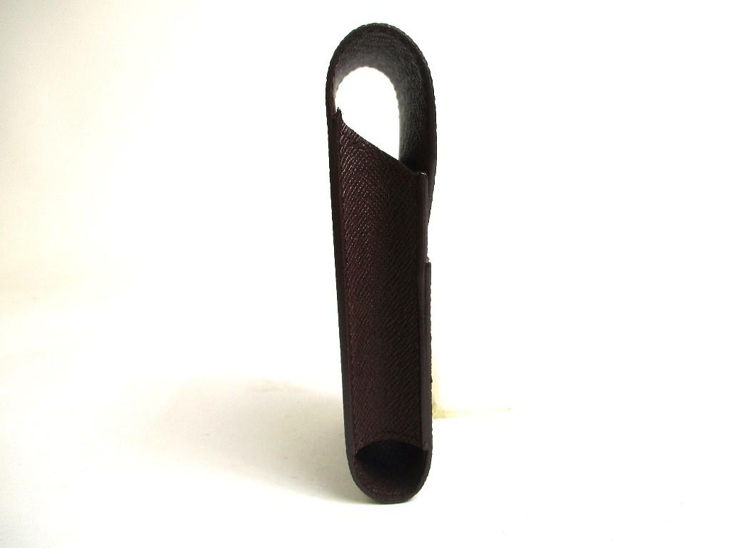 Authentic LOUIS VUITTON Damier Brown Leather Cigarette Case Tabacco Case #a453 Refurbished