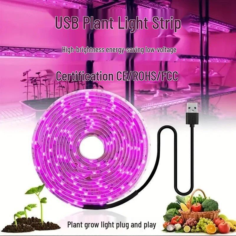 USB LED Grow Light Strip: Full Spectrum 5V 2835 for Vegetable and Flower Growth
