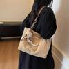 Women's bag autumn and winter new versatile commuter texture pearl chain large capacity casual shoulder tote bag