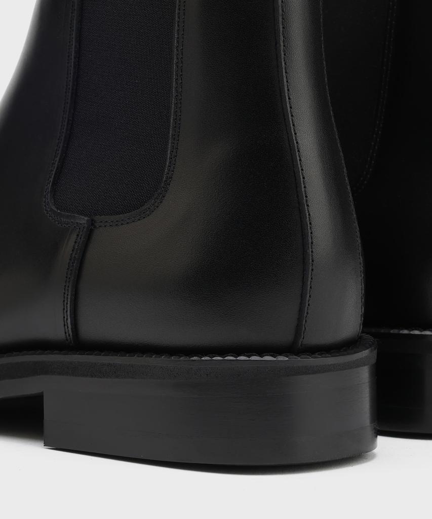 Firenze Atelier [Vibram] Minimal Semi-Square Line Chelsea Boots 7430 [Fg Black]