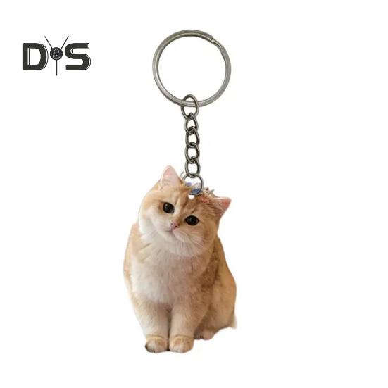 Brelok w kształcie kota z kreskówek 2D akrylowy brelok z zawieszką kota klucze imprezy uniwersalny brelok do torby akcesorium