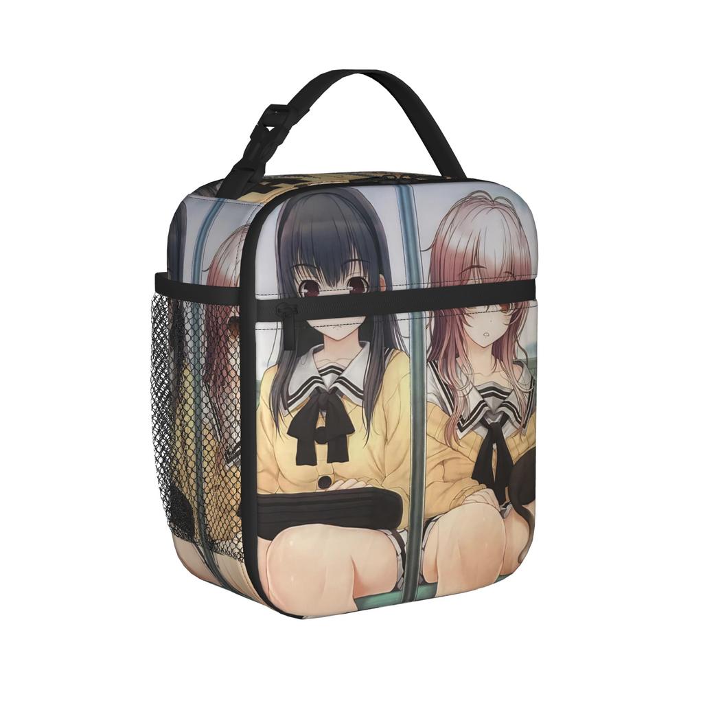 You and Me and Her A Love Story Miyuki Aoi Merch Insulated Lunch Bag Food Box Portable Cooler Thermal Lunch Boxes