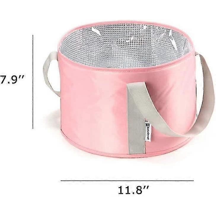 Folding Bucket,Collapsible Outdoor Bucket Portable Travel Basin Heat Waterproof Tub (Gray)