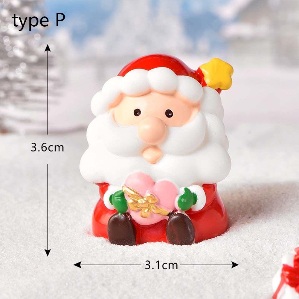 Model Miniature Dairy Sheep Little Statue Christmas Tree Figurines Micro Landscape Santa Claus