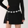 Lover Heart Tassle Waist Chain Belt for Women Punk Gothic Y2K Dress Jeans Waistband