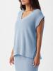 2025 New European & American Women's V-Neck Short-Sleeve Knitted Top - Versatile Loose Sweater In Solid Color