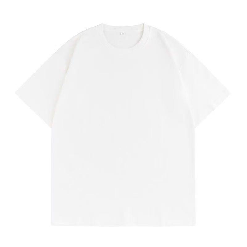 

Модна коротка бавовняна футболка для хлопчиків - Літній топ для середньої школи 100 cm чистий білий колір