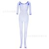 Sex Underwear Long Sleeve Mesh Off Shoulder Uniform Temptation Open Gear One-piece Stockings Large Mesh Leaking Breast