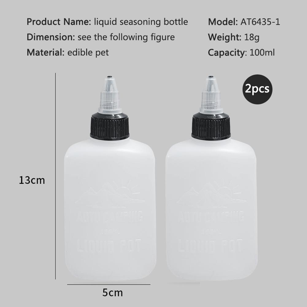 Vinegar Jar Squeeze Bottle 100ML Outdoor Oil Bottle Portable Sealed Seasoning Bottle Portable Sealing Oil Bottle BBQ Accessories