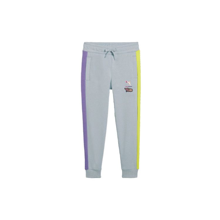 Puma X Trolls T7 Track Pants Kids Bottoms Light-Gray 624855-63 92