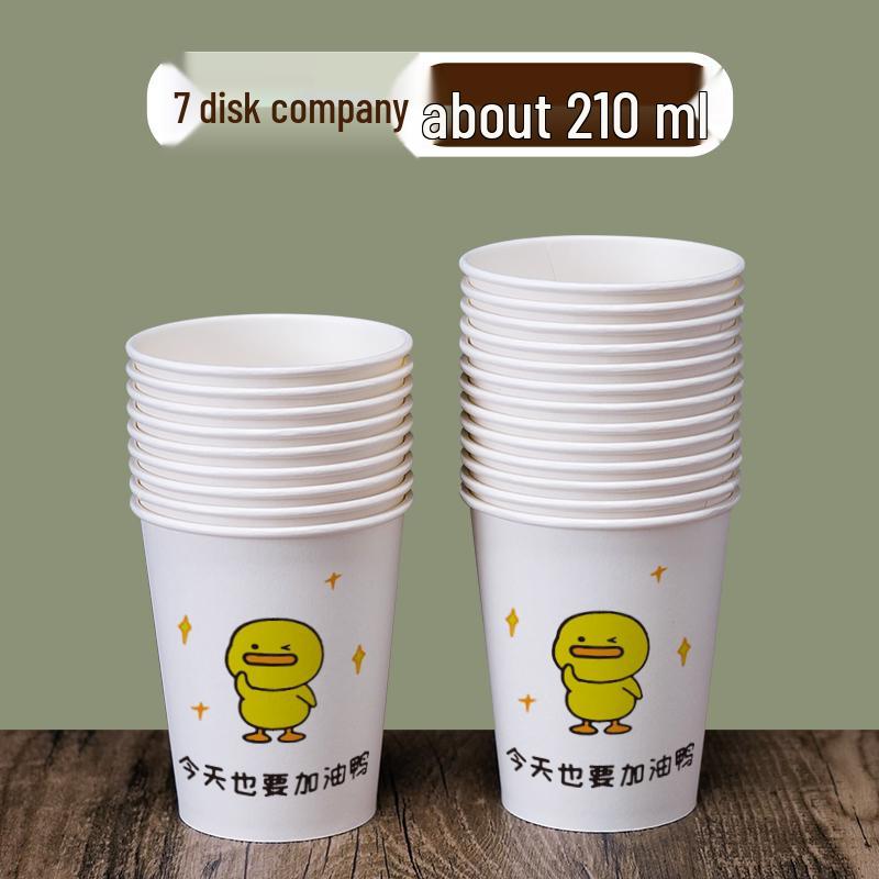 100 Copos de Papel Descartáveis Espessos para Bebidas Quentes e Frias, Uso no Escritório ou em Casa