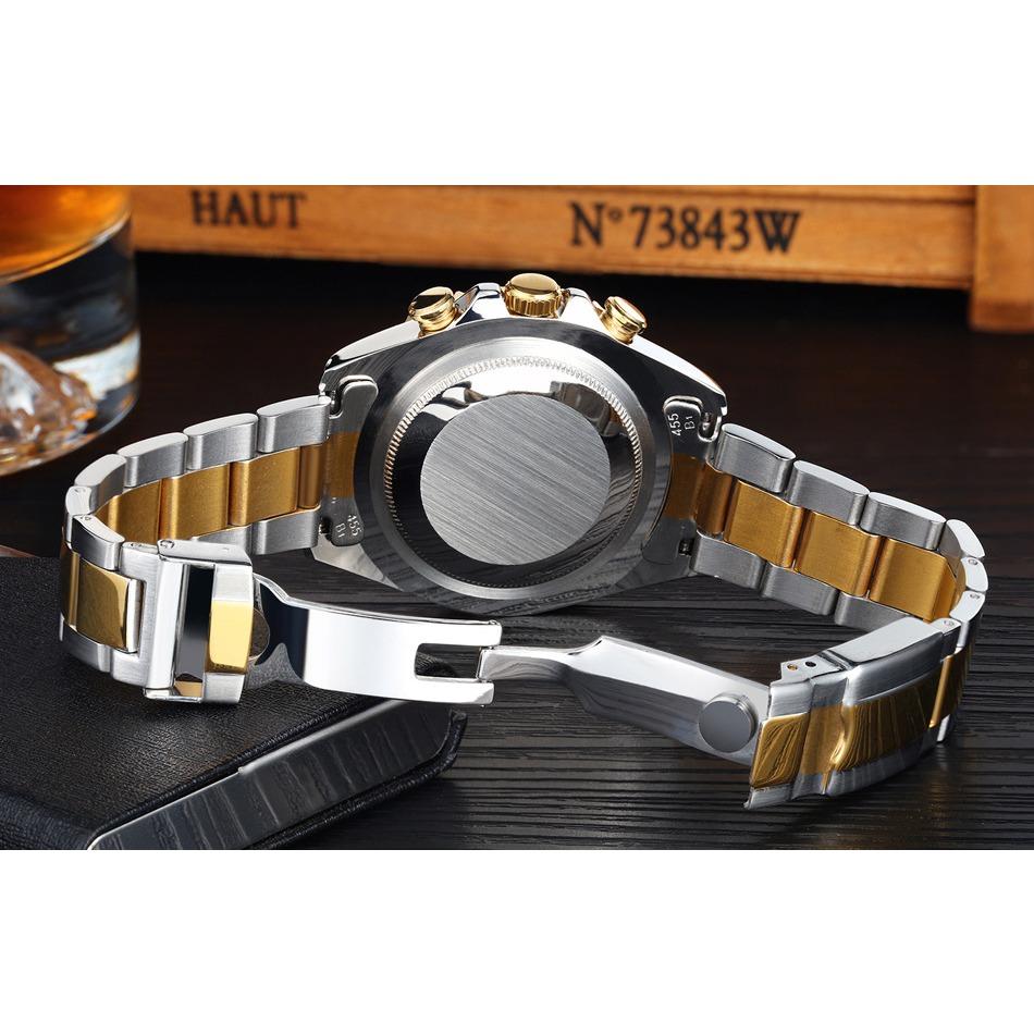 Paulareis Vollautomatischer, im Dunkeln leuchtender Goldgürtel für Herren